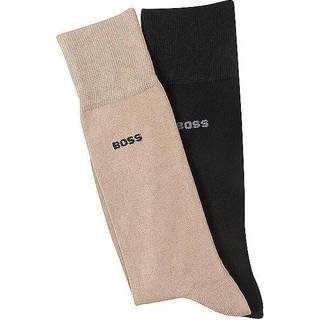 BOSS 2pak Bambusstrømper i beige & sort til herre