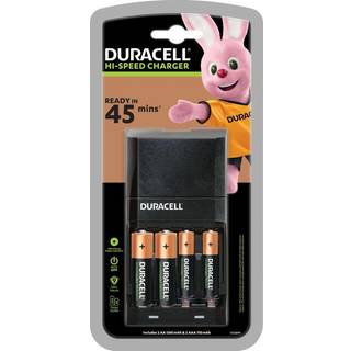 Duracell CEF27 45 minutters Lader + 2 stk AA og 2 AAA Opladelige batterier