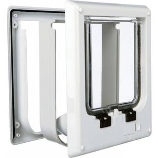 Trixie 4-Way cat flap electromagnetic 21.1 × 24.4 cm white