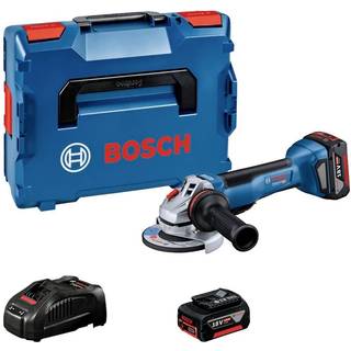 Bosch Professional GWS 18V-10 P Vinkelsliber med 2 stk. batteri, lader og L-BOXX