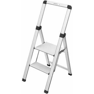 Hailo Ultra flad aluminium trappestige med 2-trin