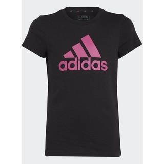 Essentials Big Logo Cotton T-shirt - Black / Semi Lucid Fuchsia - 140