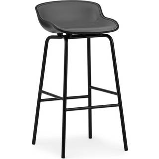 Normann Copenhagen Hyg Barstol 75 Cm Betrukket Forside - Barstole Læder Sort - 604077