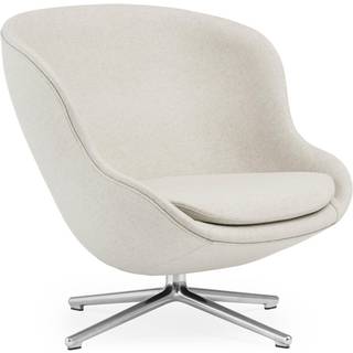 Normann Copenhagen Hyg Lænestol Lav Med Svirvelbase Offwhite / Aluminium - Lænestole Uld Off-White - 603804