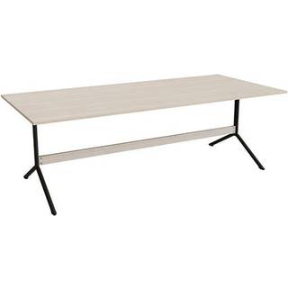 Bord Atlas 1134, 2200x1000mm, højde 720, eg højtrykslaminat, sortolivent stel