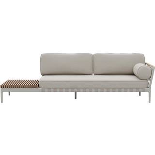 Vipp720 open-air havesofa åben venstre ende med bord lysegrå