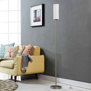 Lindby Vinsta gulvlampe, højde 153 cm, hvid, glas, metal