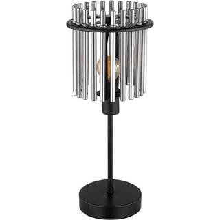 Gorley bordlampe, højde 37,5 cm, røggrå, glas/metal