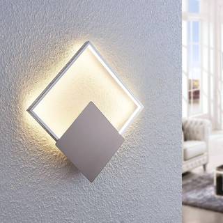 Lindby LED-væglampe Anays, 32 cm x 32 cm, krom/klar