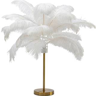KARE Feather Palm bordlampe med fjer, hvid
