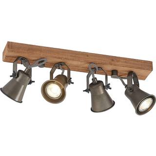 Lindby loftspot Grandesa, 35 cm, 4 lyskilder, træ, metal