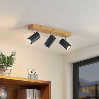 Lindby Maniva loftspot, 44 cm, 3 lyskilder, sort, GU10