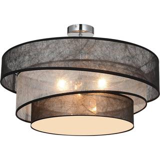 Lindby Ayvira loftlampe, sort, sølv