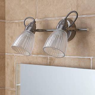 Lindby væglampe til badeværelset Kara, 31 cm, 2 lyskilder, glas, IP44, G9
