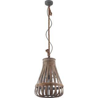 Lindby Haruno hængelampe af rattan, 42 cm
