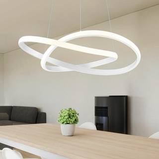 Course LED-pendel, mat hvid, 4.000 K, Ø 60 cm, metal