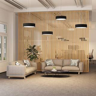 Arcchio LED-hængelampe Noabelle, sort, 40 cm, metal