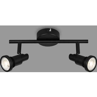 Flamo LED-loftspot IP44 2 lyskilder justeres, sort