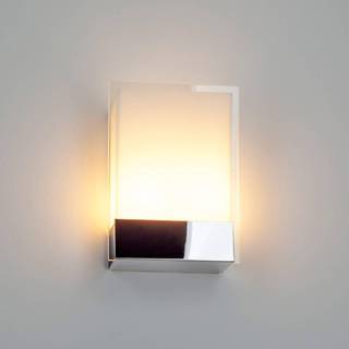 Lindby væglampe Malthe, højde 27 cm, krom, glas, metal