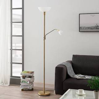 Lindby uplight Jost, 180 cm, messing, læselampe, E27