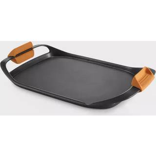 Grillpande 42 x 28 cm med glat overflade og 2 termiske zoner