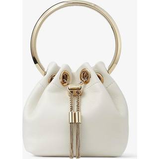 Jimmy Choo Bon Bon Micro leather bucket bag - white - One Size