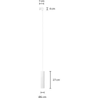 Arcchio Ejona track pendel hvid GU10 6/27cm Arcchio, dæmpbar, Hvid/opal, Gangområde, Aluminium, Moderne, Skinnesystem
