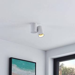 Arcchio loftlampe Gesina, 1-lys, hvid, aluminium, 11,6 cm