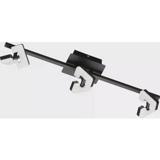 Ray LED loftlampe, 60 cm, 3 lyskilder, sort, metal
