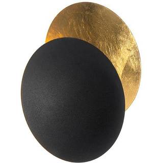 Moderne væglampe sort med guld - Sunrise