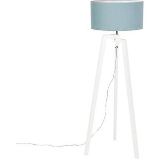 Gulvlampe Tripod hvid træ med mineralskærm 50 cm - Puros