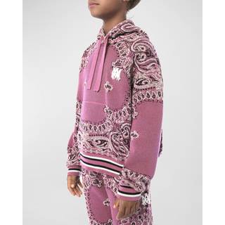 Amiri Kids Bandana cotton and cashmere hoodie - pink - Y 8