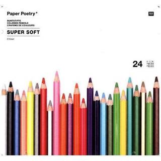 Paper Poetry Buntstifte Super Soft im Metalletui 24 Stück - Multicolored