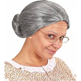 Oma Perücke mit Knoten