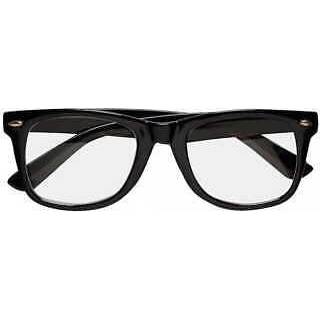 Schwarze Nerd Brille mit Gläsern