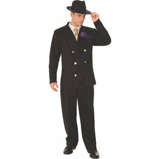 Gangster Herrenkostüm mit Blume One Size