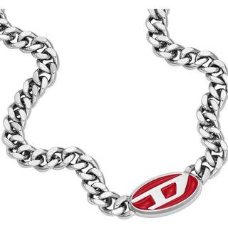 Diesel DX1446040 Stainless Steel Red Logo Necklace - A9217