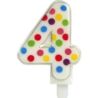 Konfetti Zahlenkerze Nr. 4 (6,5cm)