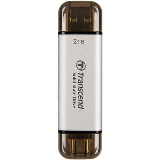 Transcend ESD310 SSD - 2TB - Sølv - Ekstern SSD - USB 3.2 Gen 2x1