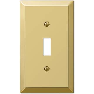 American Tack Amertac 163TBR 1 Skift lyst stål vægplade 1 bande 5 i L x 2-7/8 i W x 1/4 i d poleret messing