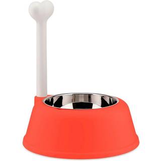 Alessi Accessories - 'Lupita' dog bowl in orange PP orange, 18/10 stainless ste