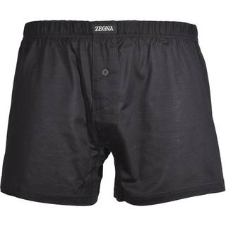 Ermenegildo Zegna Herren Boxershorts schwarz Reine Baumwolle unifarben