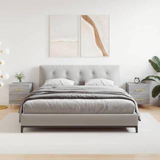 Sengebord 40X35X47,5 Cm Konstrueret Træ - 2 / Grå sonoma-eg