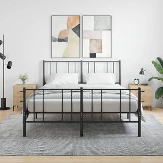 sengeborde 2 stk. 40x35x47,5 cm konstrueret træ sonoma-eg