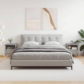 Sengebord 40X35X47,5 Cm Konstrueret Træ - 2 / Grå sonoma-eg