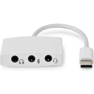 Nedis USB-C Adapter USB 2.0, USB-C™ han, 3.5mm hun, 0.10m, rund - Hvid