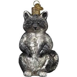 Old World Christmas Vintage Raccoon Glass Ornament Free Box 51010 Ny