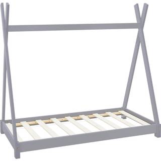 ML Design COT TEPI 80x160cm med slattestramme, lysegrå, indisk seng lavet af