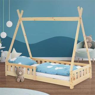 Seng med faldsikring og espalierramme 80x160 cm Naturfyr ML-Design