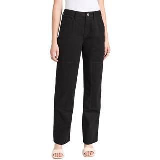 Staud Painter low-rise straight-leg jeans - black - L